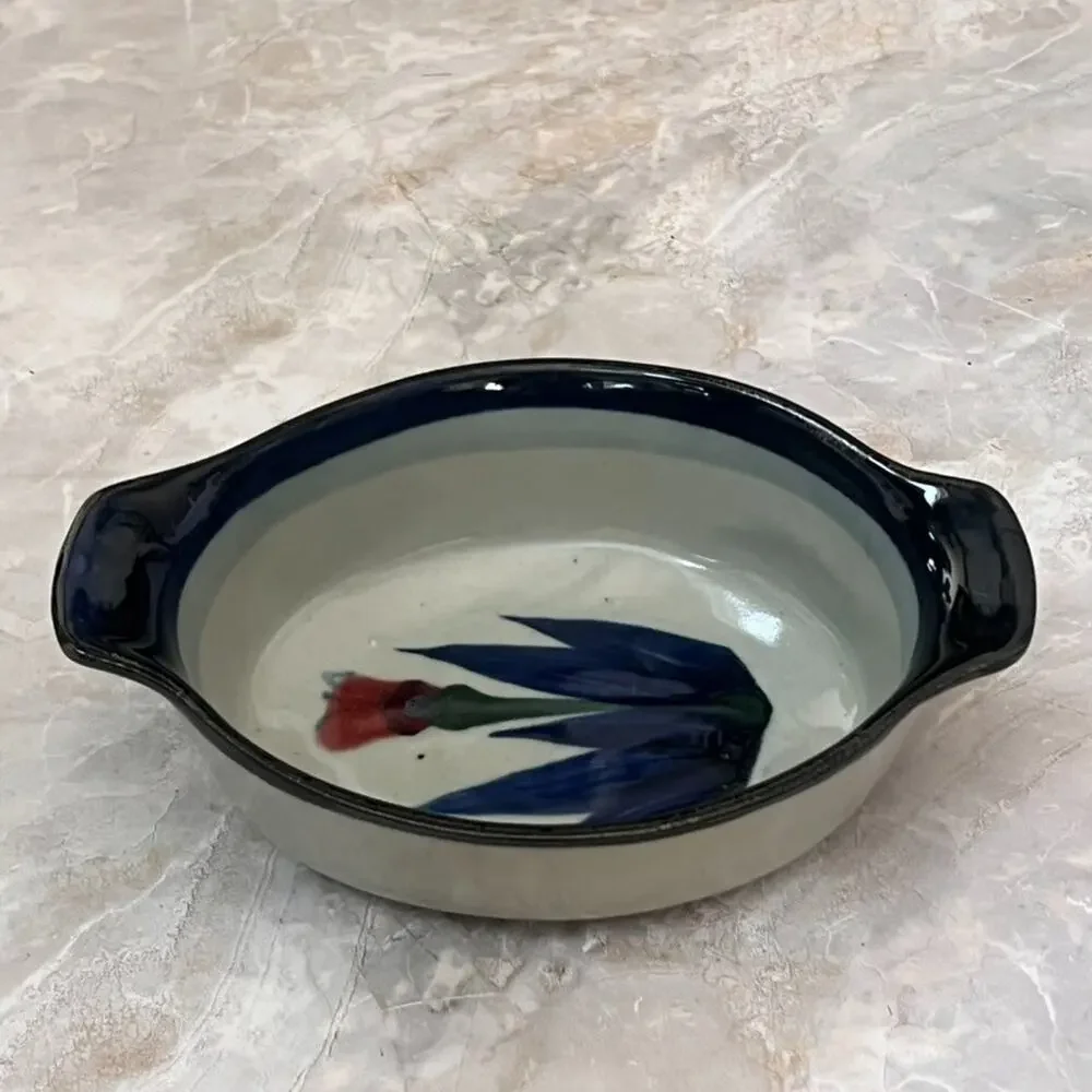 Vintage Handmade Clay Oven Baking Dish 9.5